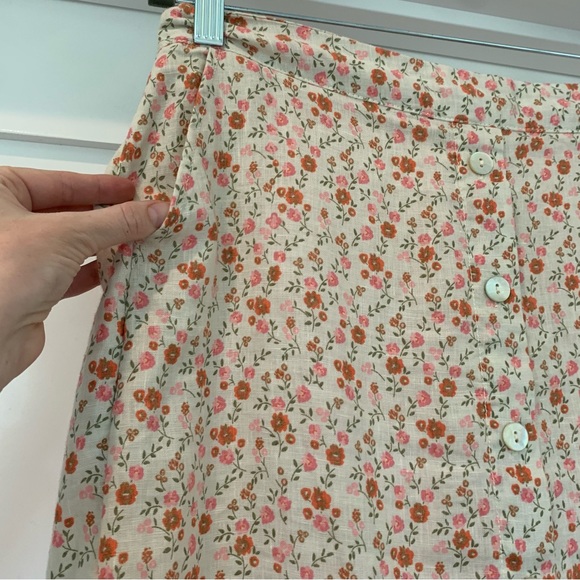 Cynthia Rowley 100% Linen Floral Skirt - Picture 3 of 5